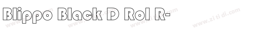 Blippo Black D Ro1 R字体转换